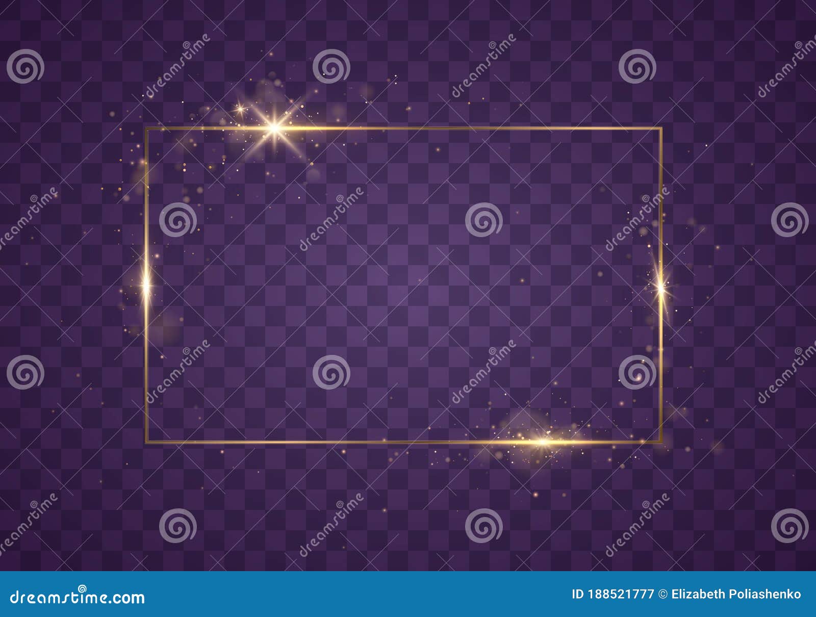Gold frame light stock vector. Illustration of dust 188521777