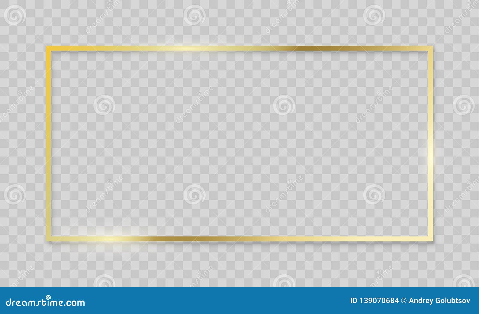 Gold Frame Vector Realistic Golden Border On Transparent Background.  Wedding Or Birthday Shiny Realistic Frame Stock Vector - Illustration Of  Framework, Border: 139070684