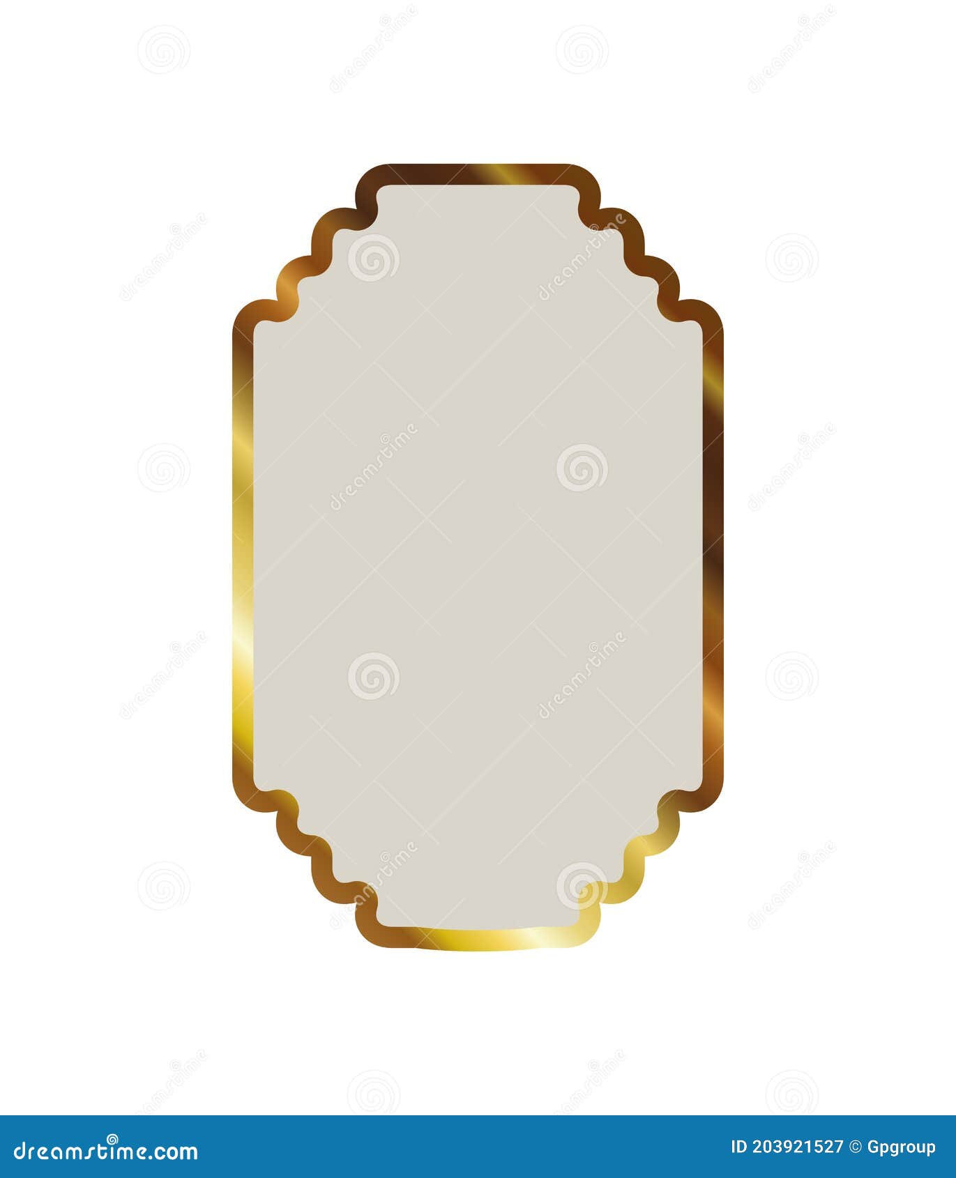 Gold Frame in a White Background Stock Vector Illustration of golden