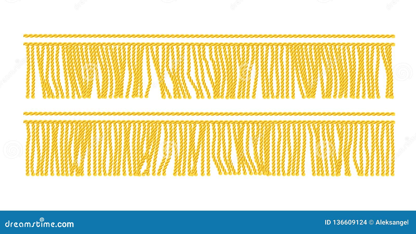 gold fringe. seamless decorative . textile border.