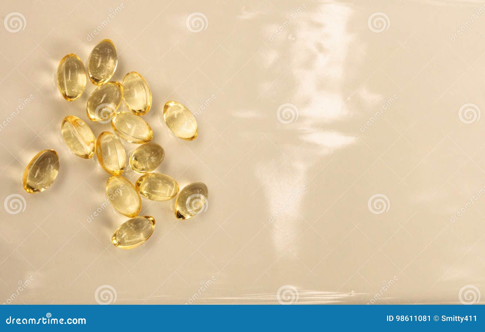 Gold Gel Capsule of Vitamin E Stock Image Image of nature, supplement