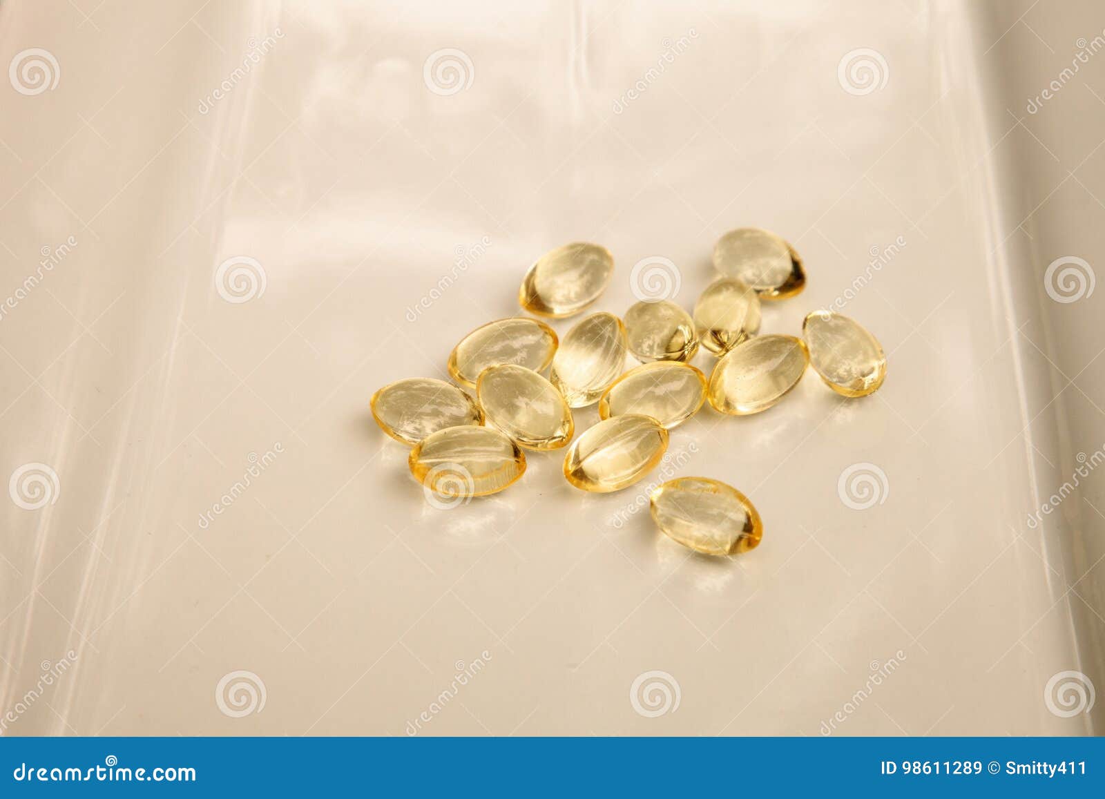 Gold Gel Capsule of Vitamin E Stock Image Image of supplement, nature