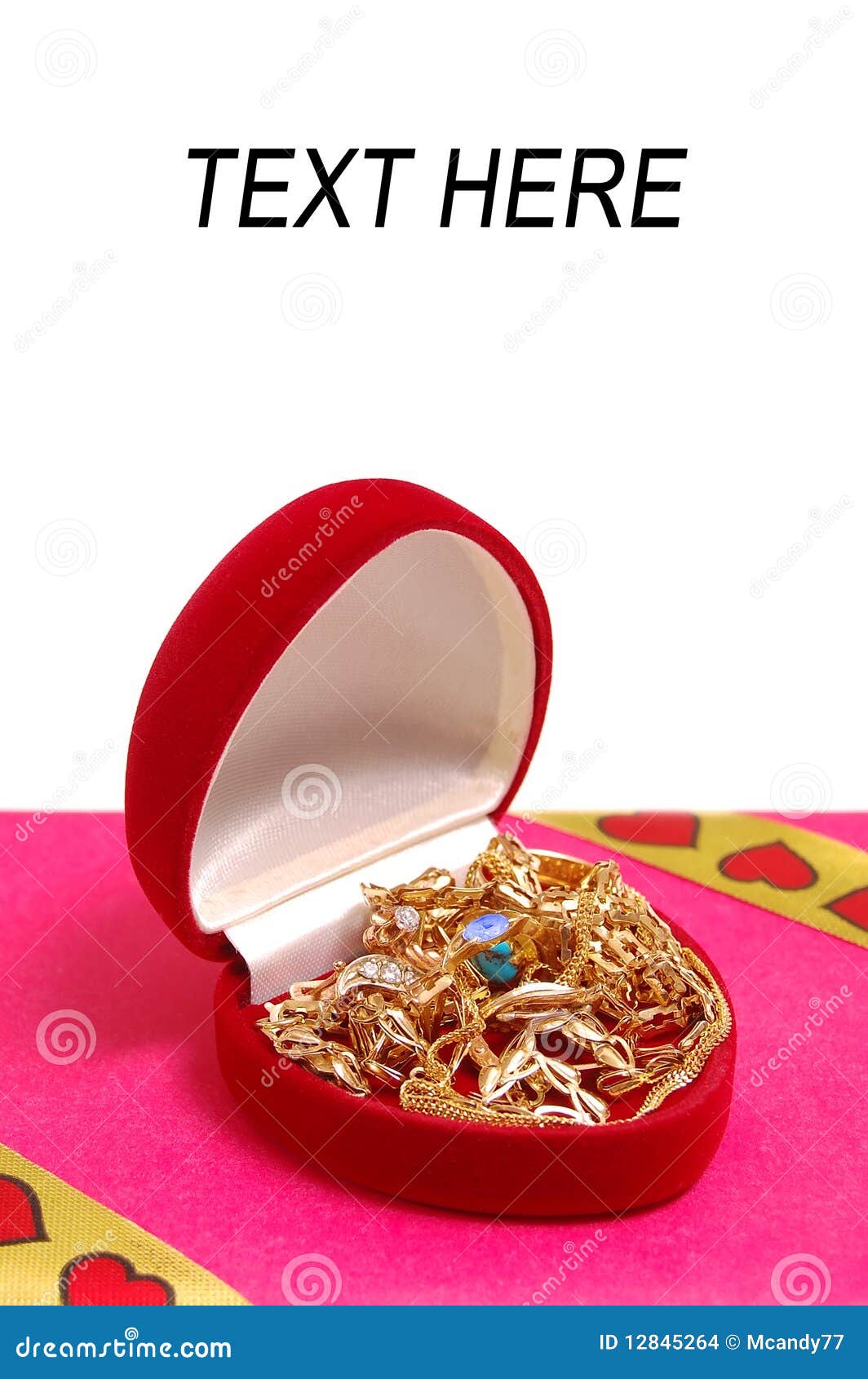 Gold in a gift box stock photo. Image of passion, date 12845264
