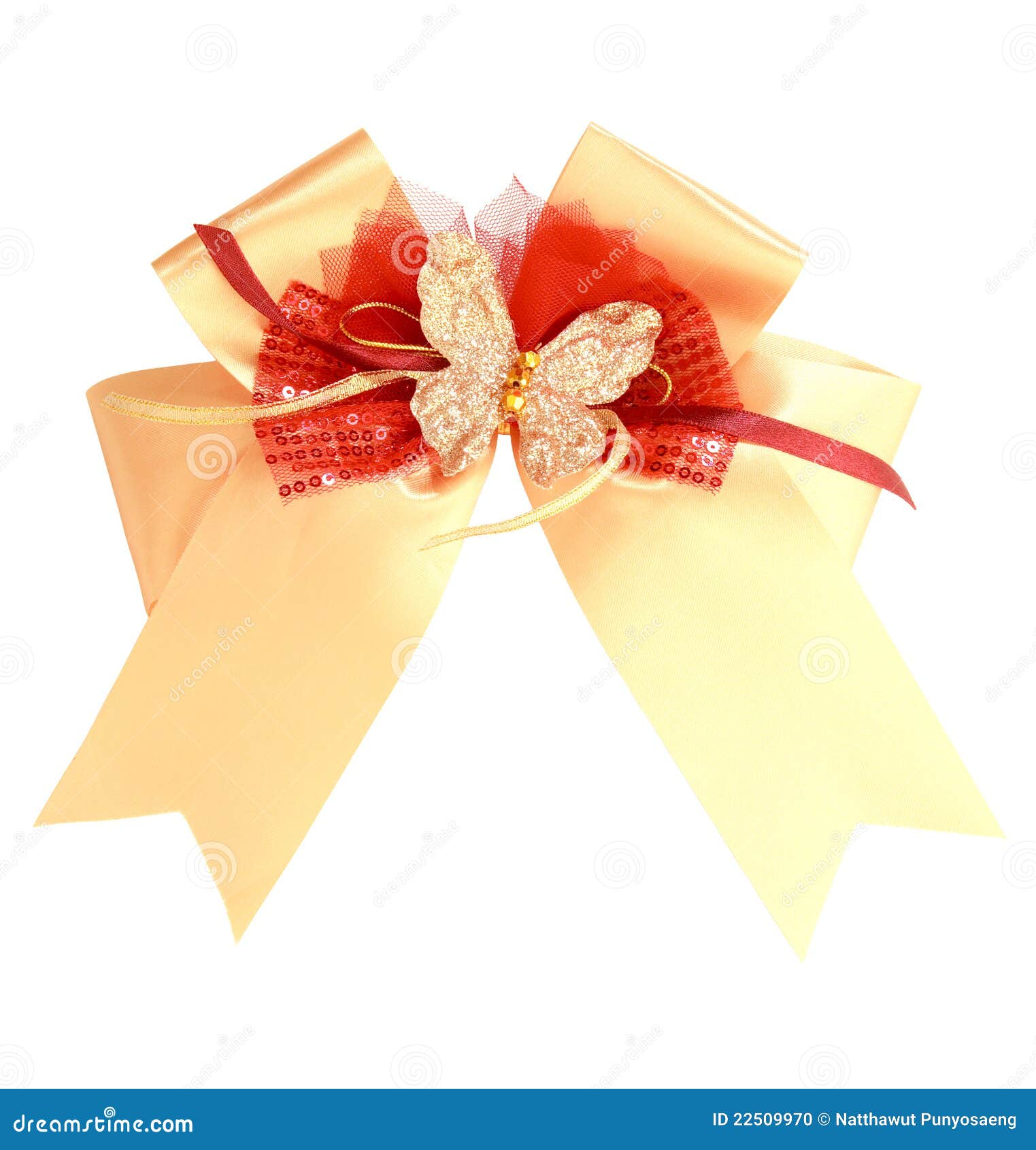 Gold Gift Ribbon and Bow on White Stock Photo Image of color