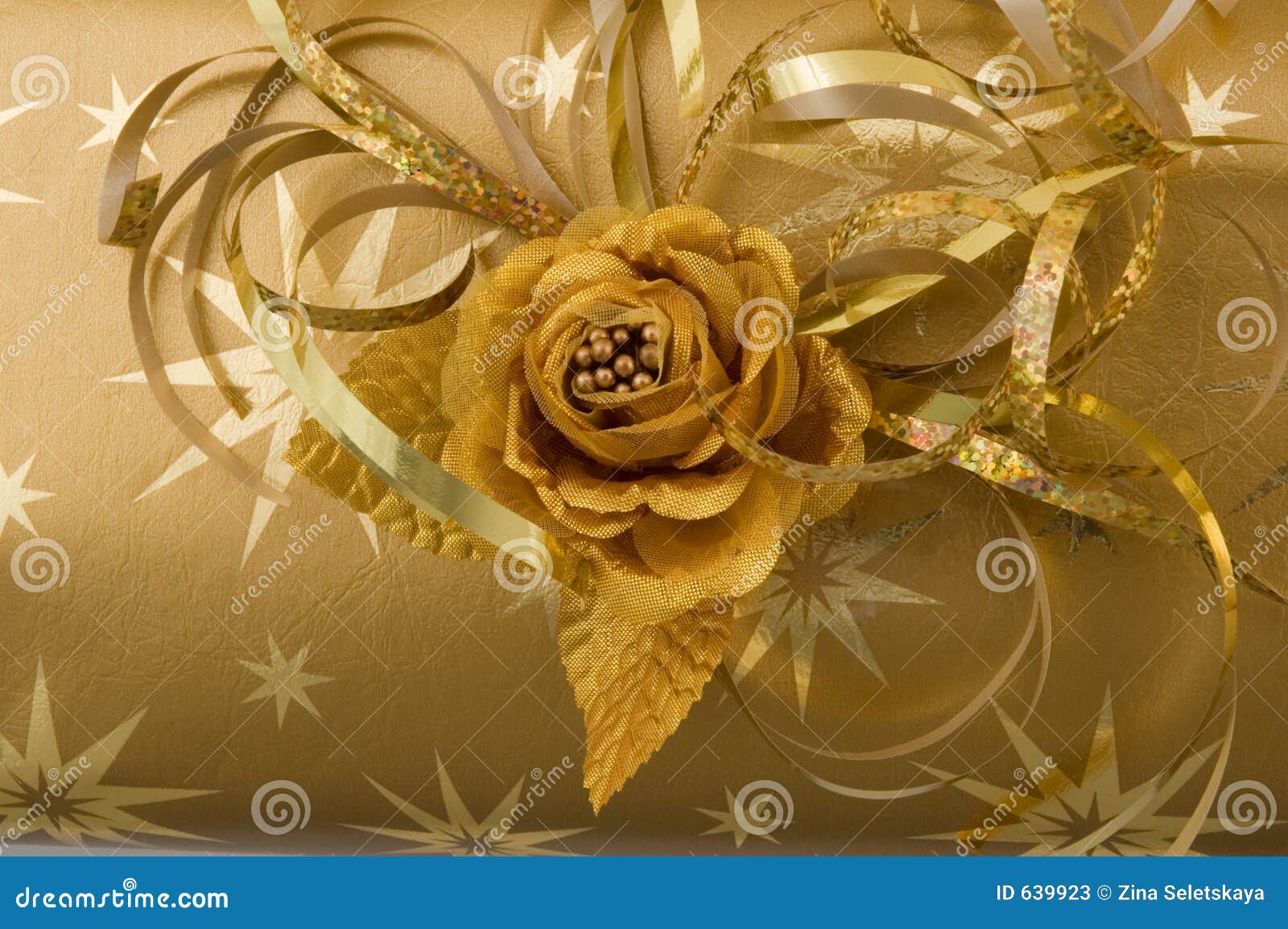 Gold gift wrapping stock image. Image of glitter, generous 639923