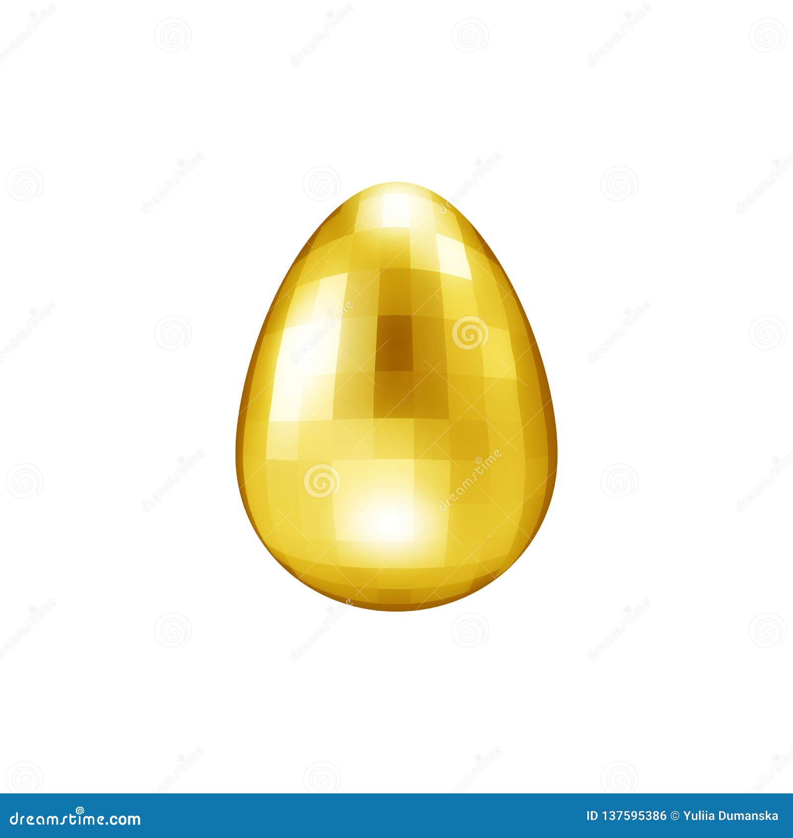 Hanging golden easter eggs Royalty Free Vector Image
