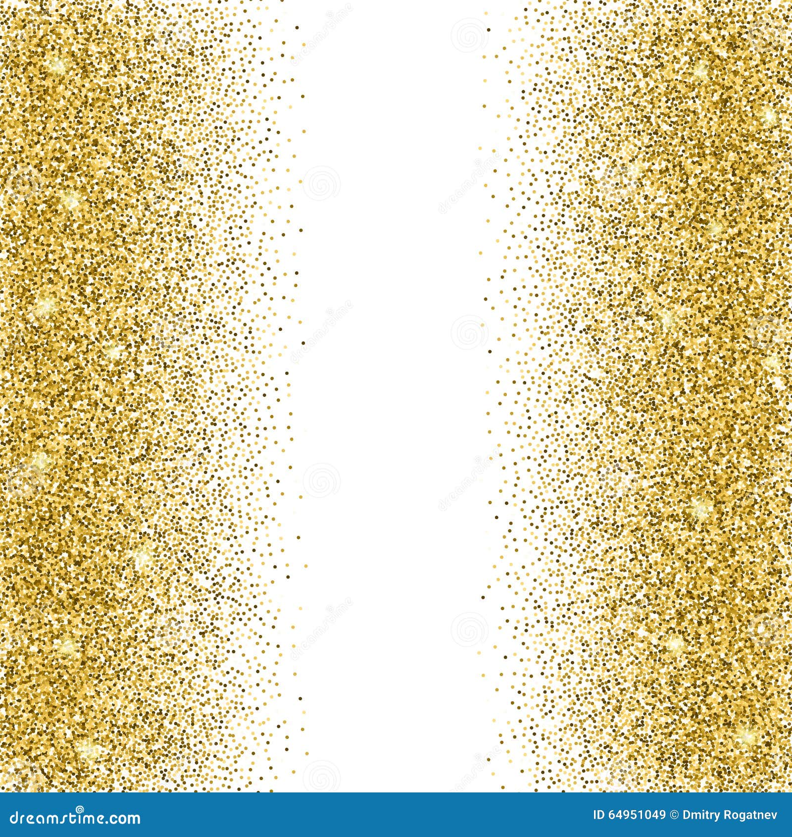 Group of Gold Sparkles On White