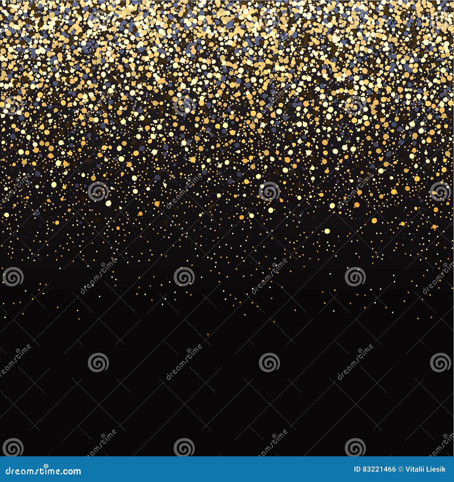 Gold Glitter Black Background. Stock Vector - Illustration of golden