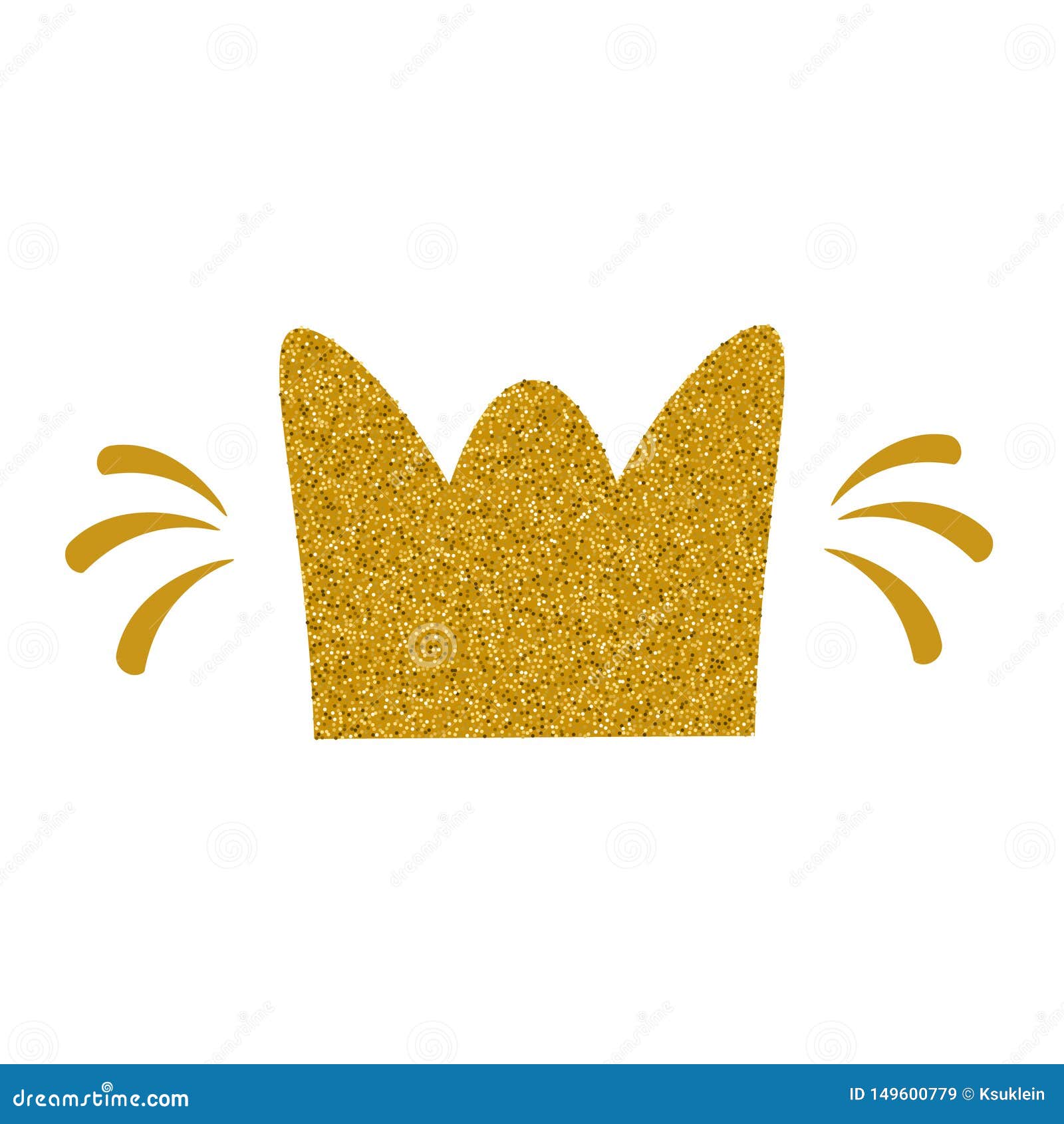 Download Gold Glitter Crown. Isolated Vector Clip Art Stock Vector ...