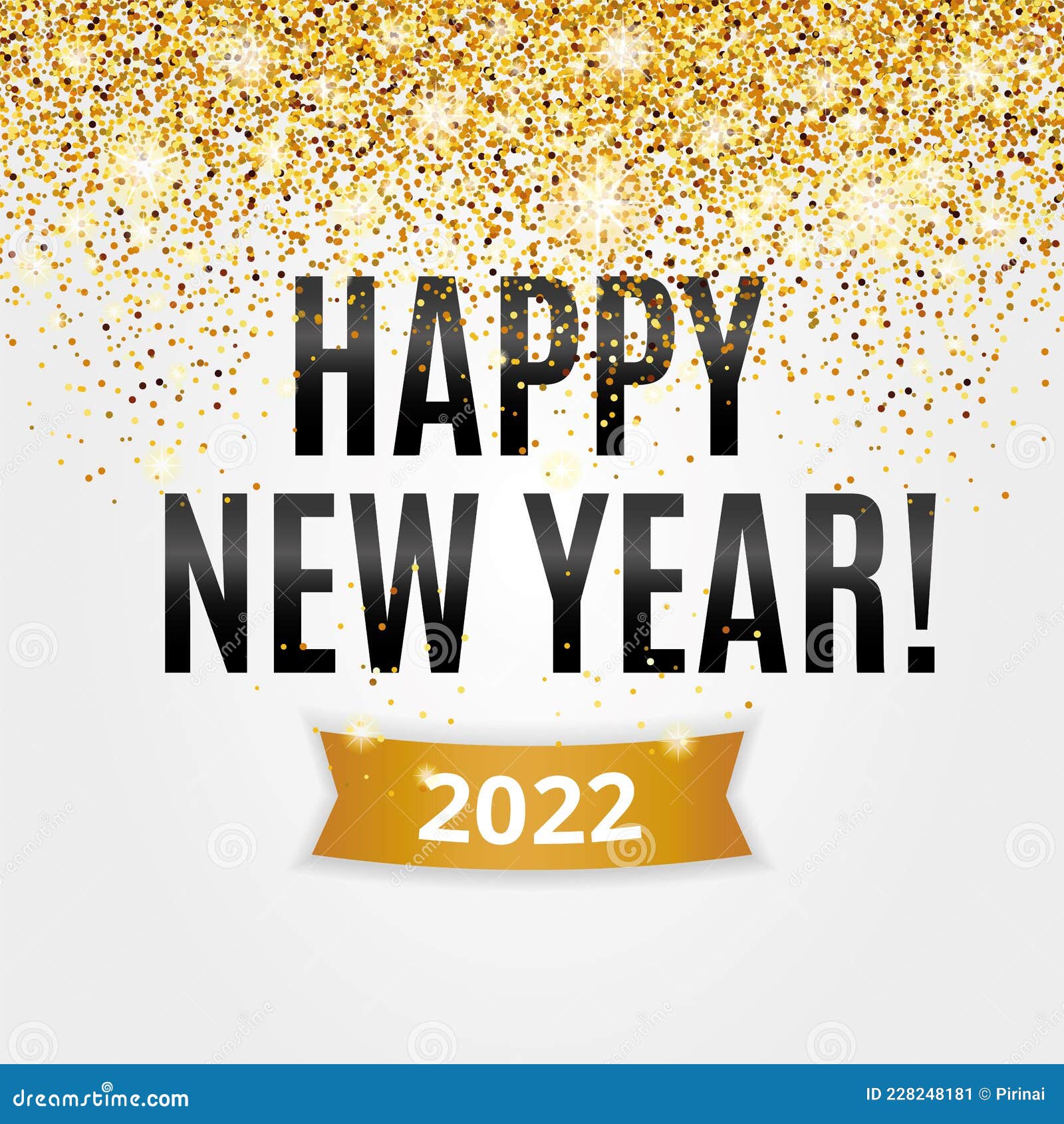 Gold Glitter Happy New Year 2022 Christmas Background Stock Vector -  Illustration of blur, poster: 228248181