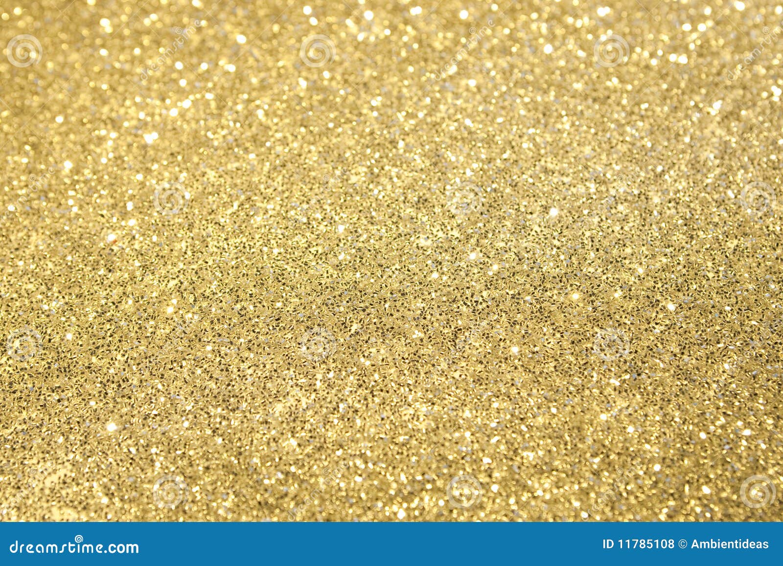 gold glitter selective focus