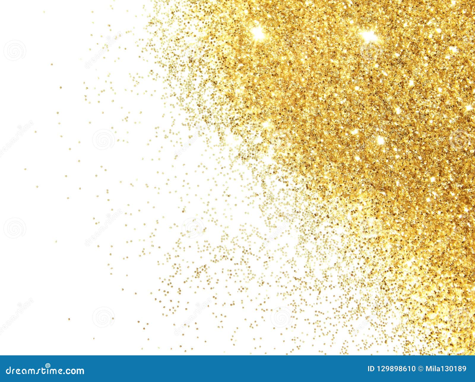 Gold Glitter Sparkles on White Background. Beautiful Abstract Backdrop  Stock Photo - Image of background, gleam: 129898610