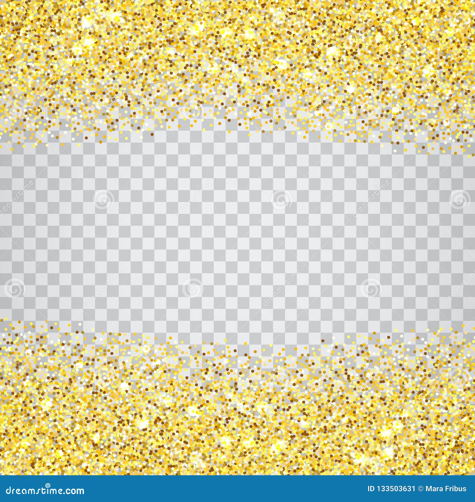 Gold Glitter Textured Border Stock Vector - Illustration of metallic