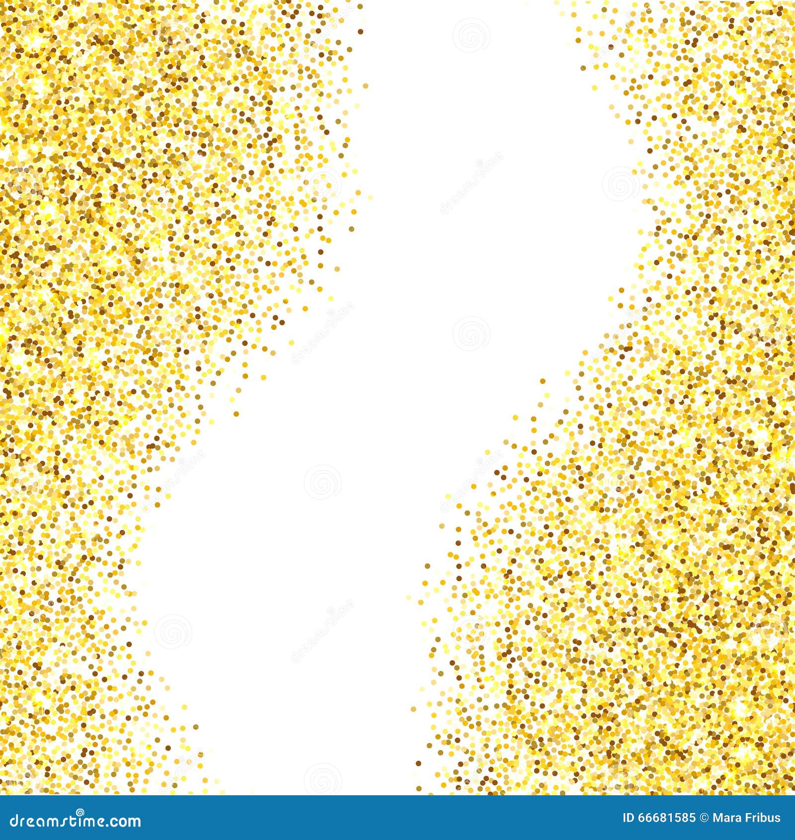 Gold Glitter Textured Border Stock Illustration - Illustration of blank
