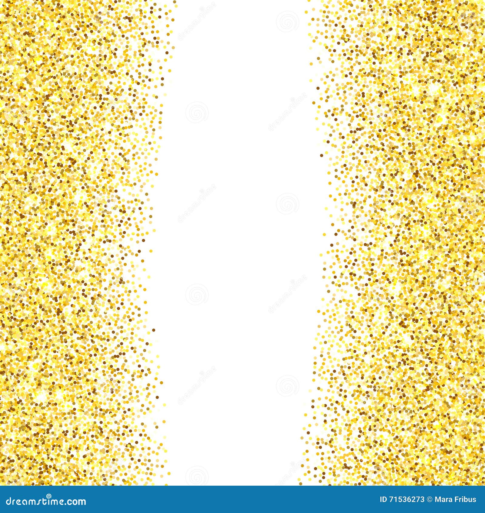 Gold Glitter Textured Border Stock Vector - Illustration of confetti