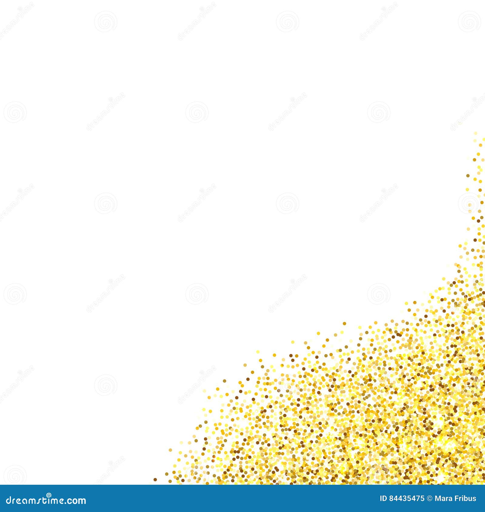Gold Glitter Textured Corner Stock Vector - Illustration of template