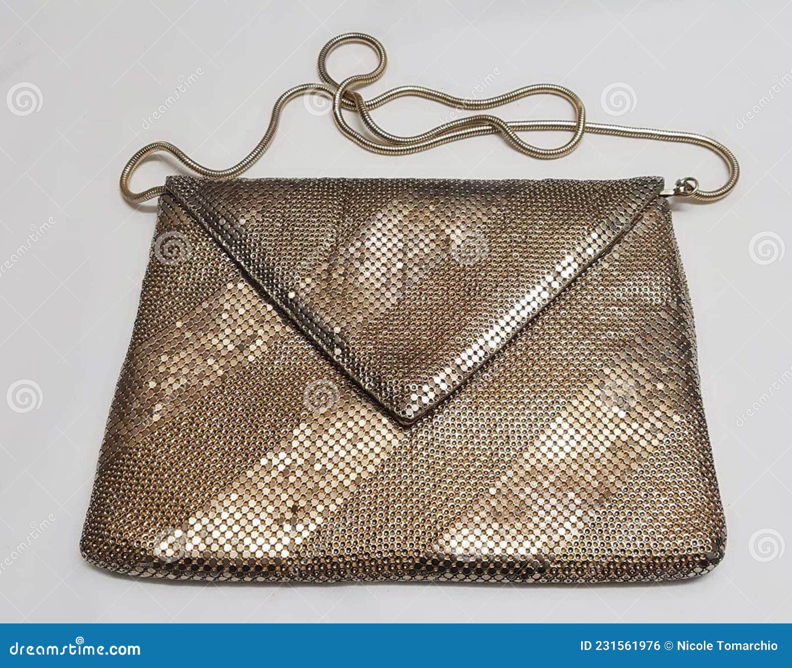 Gold Glitter Envelope Clutch Bag | Goddiva