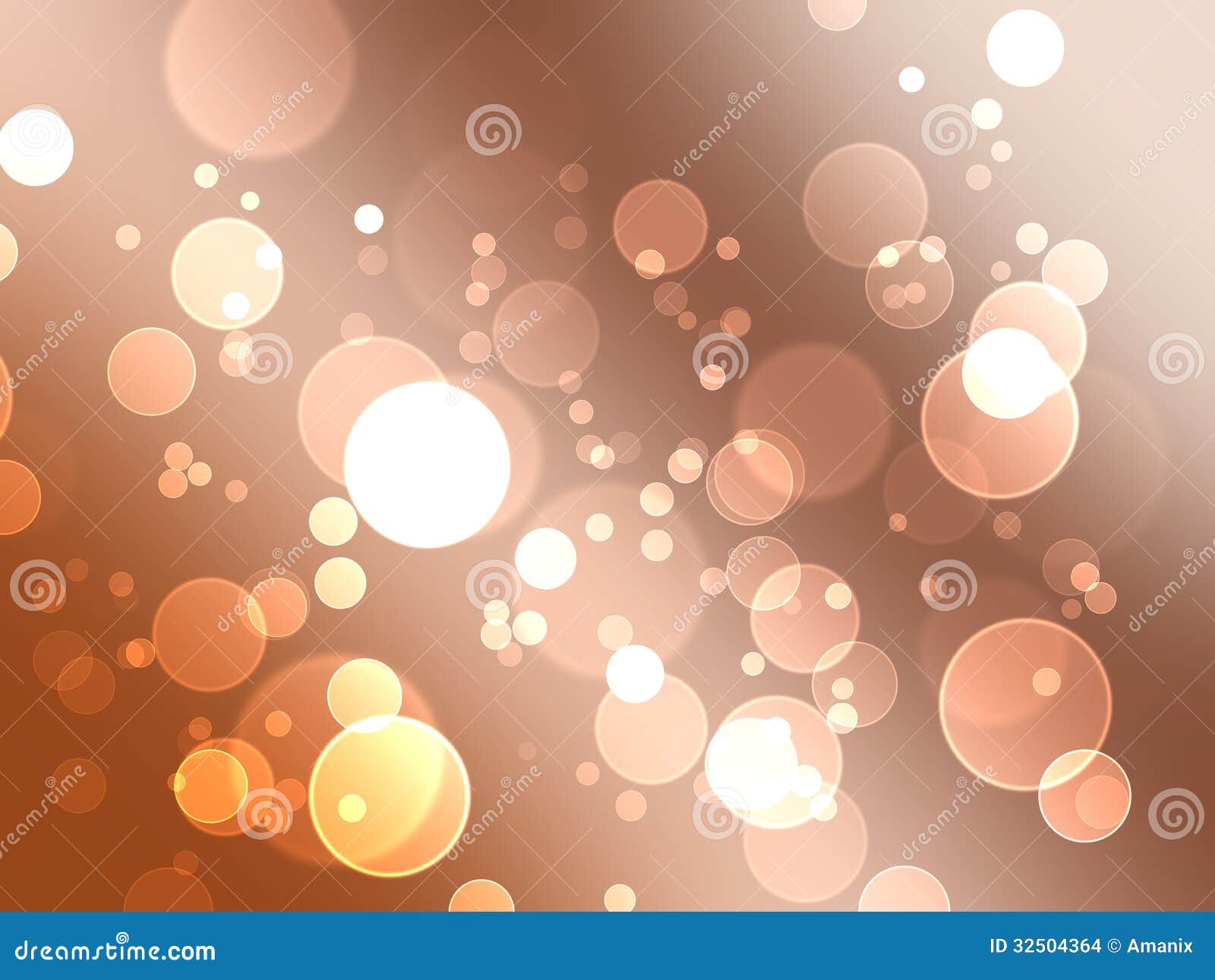 Gold Glowing Bubbles (Bokeh) Stock Illustration Illustration of