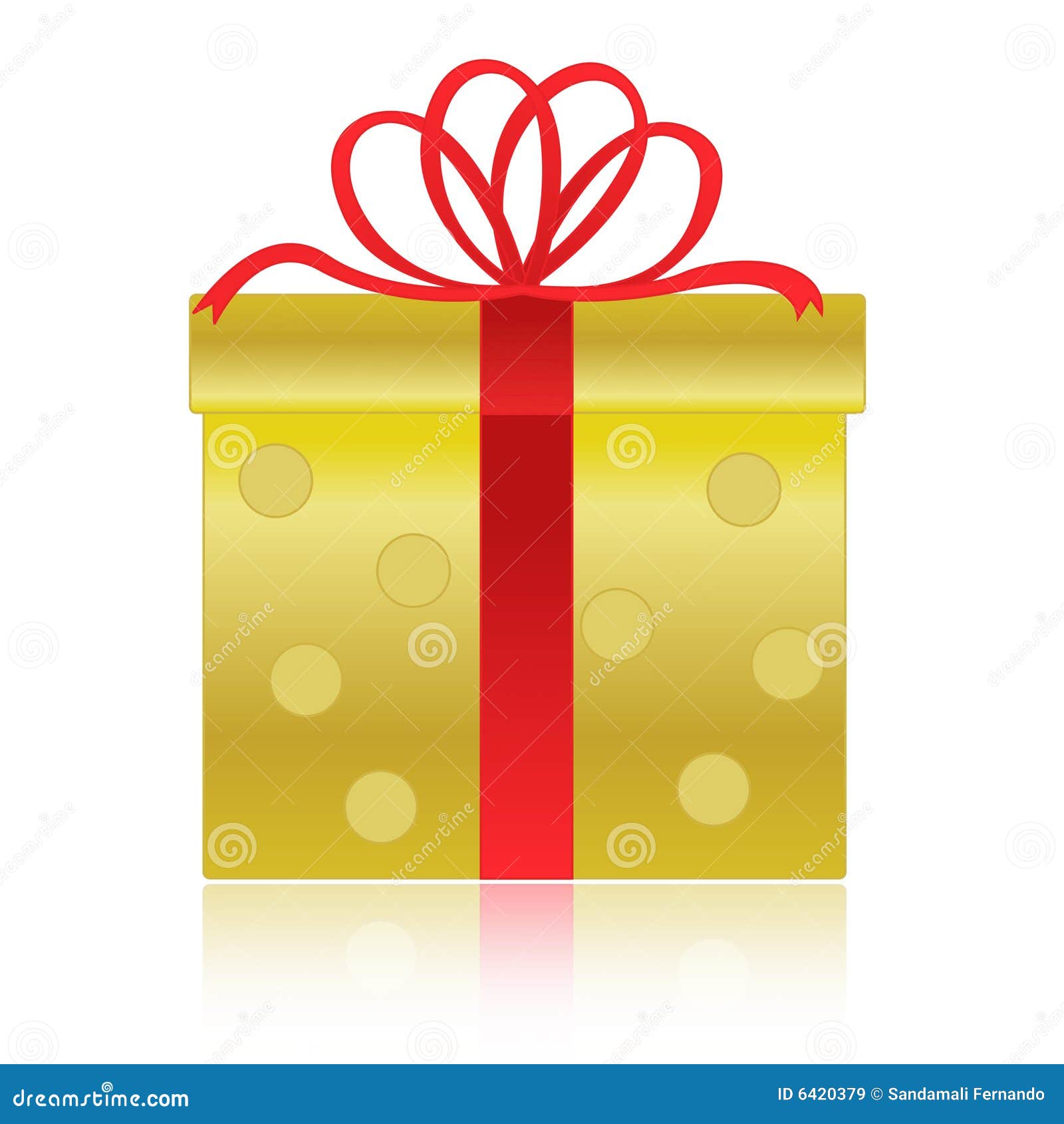 Gold / golden gift box stock vector. Illustration of funny - 6420379