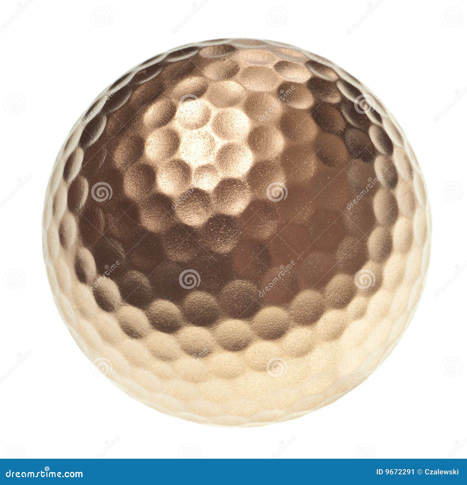 Gold Golf Ball Stock Image - Image: 9672291