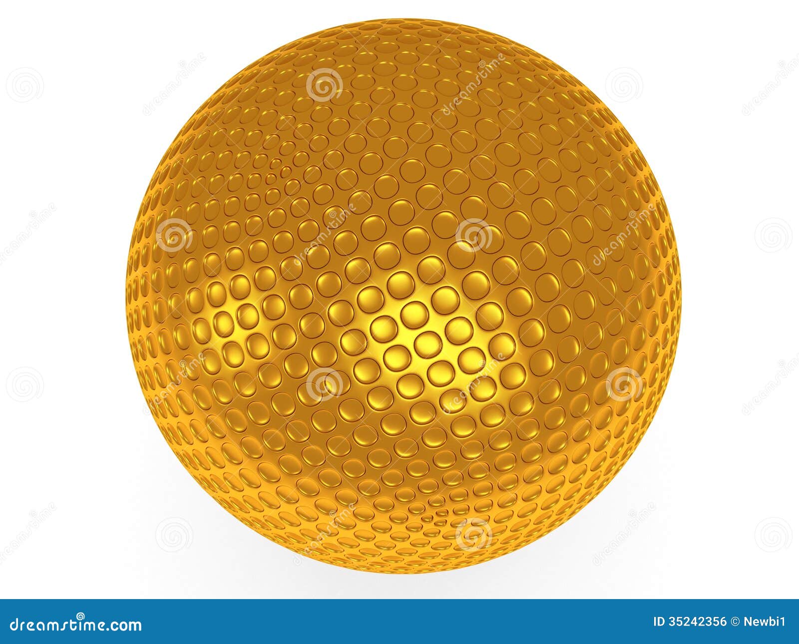 Gold Golf Ball 2021 New Year Santa Hat On A White Background 3D ...