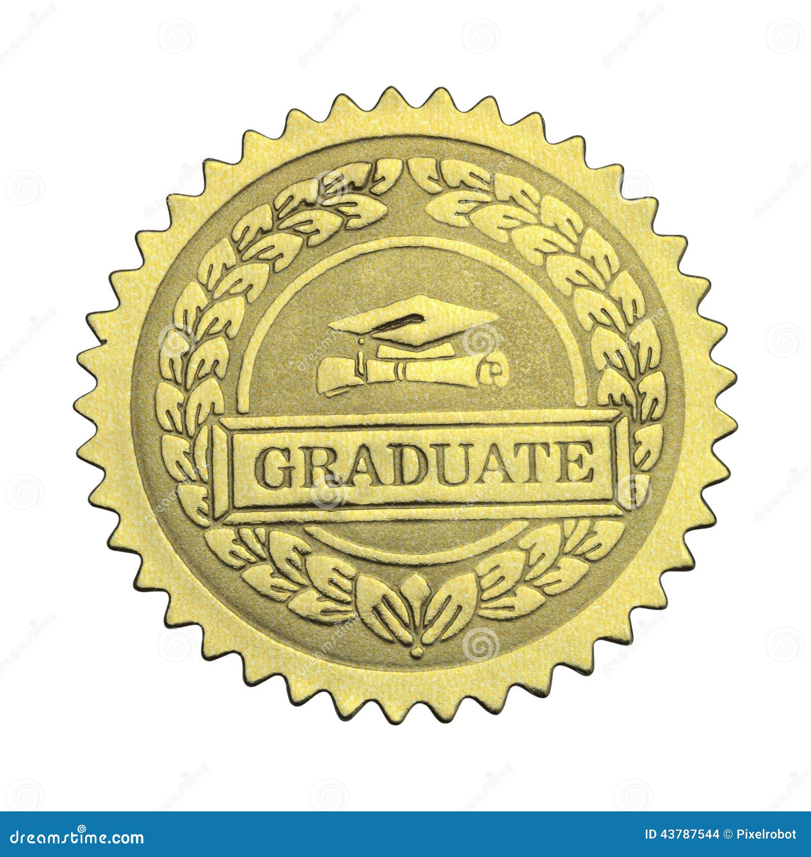 gold graduate seal