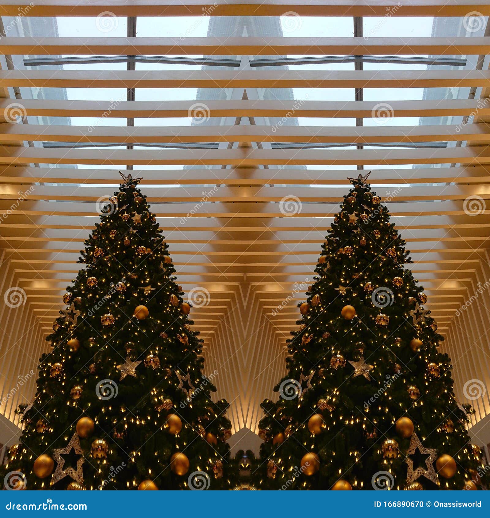 Gold Green Christmas Tree Abstract Background Stock Photo Image of