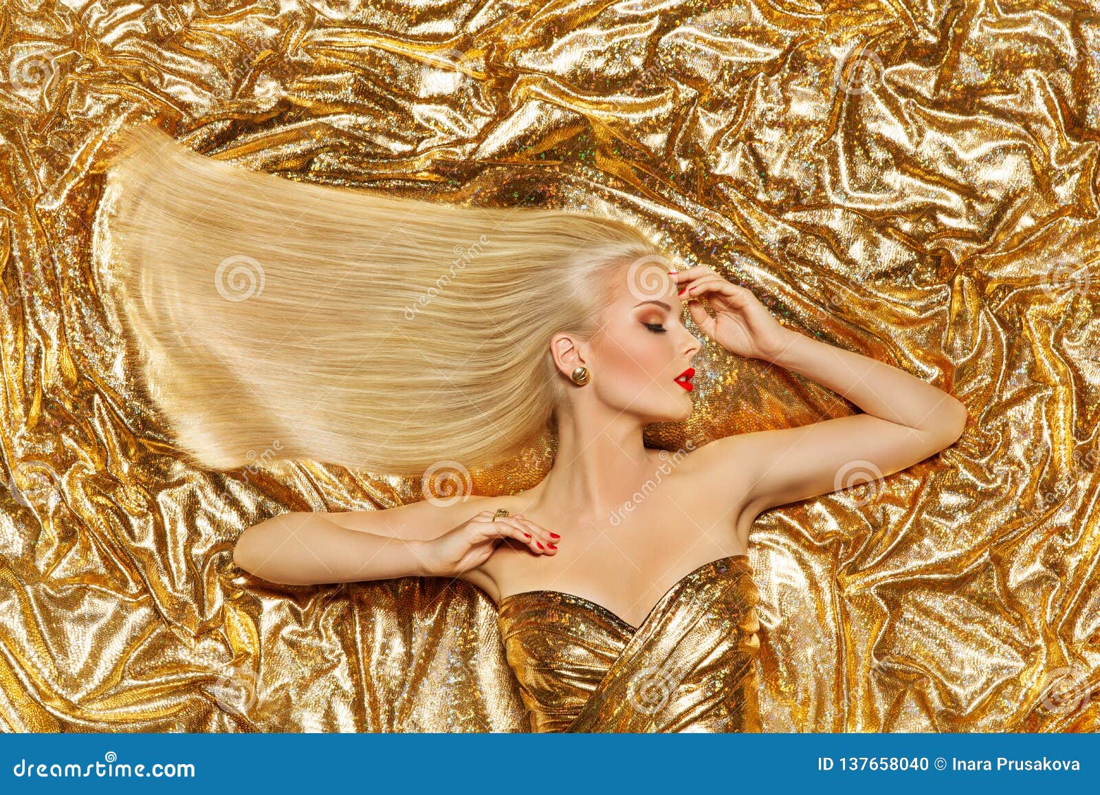 Blonde Hair Gold Jumpsuit - wide 5