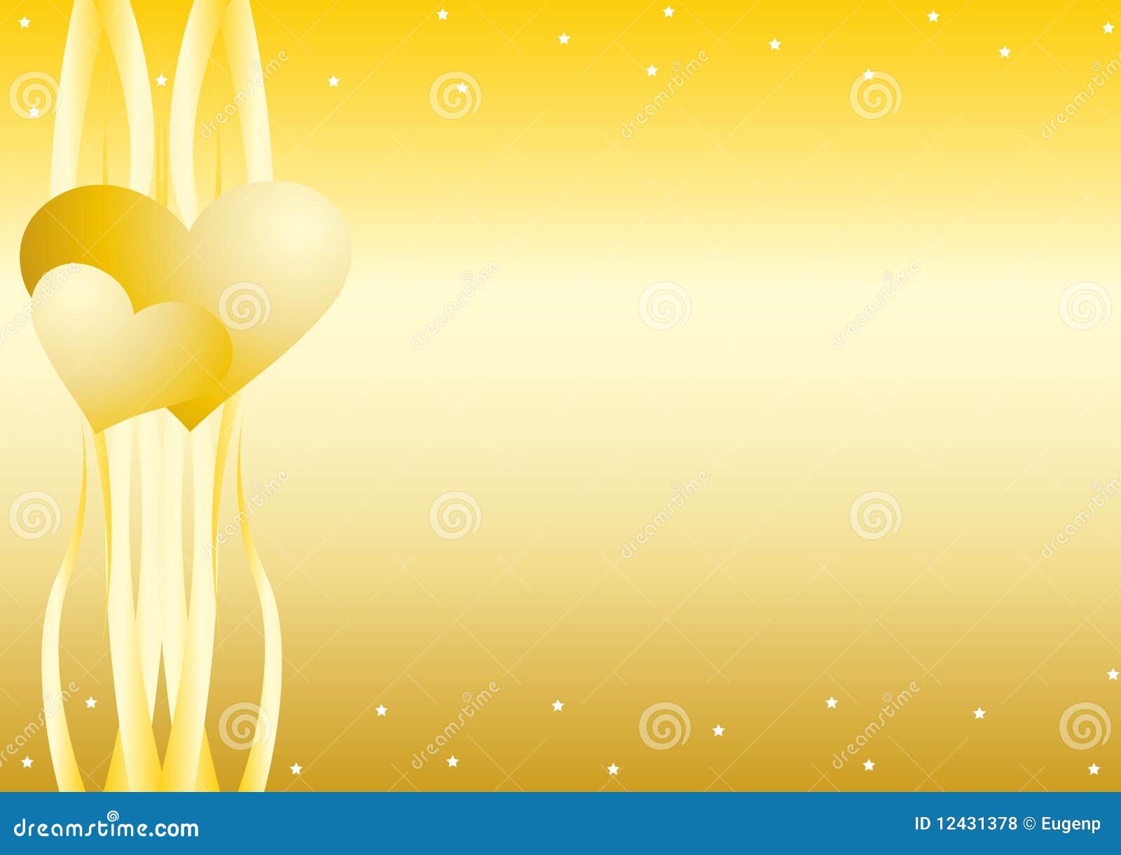 golden hearts background