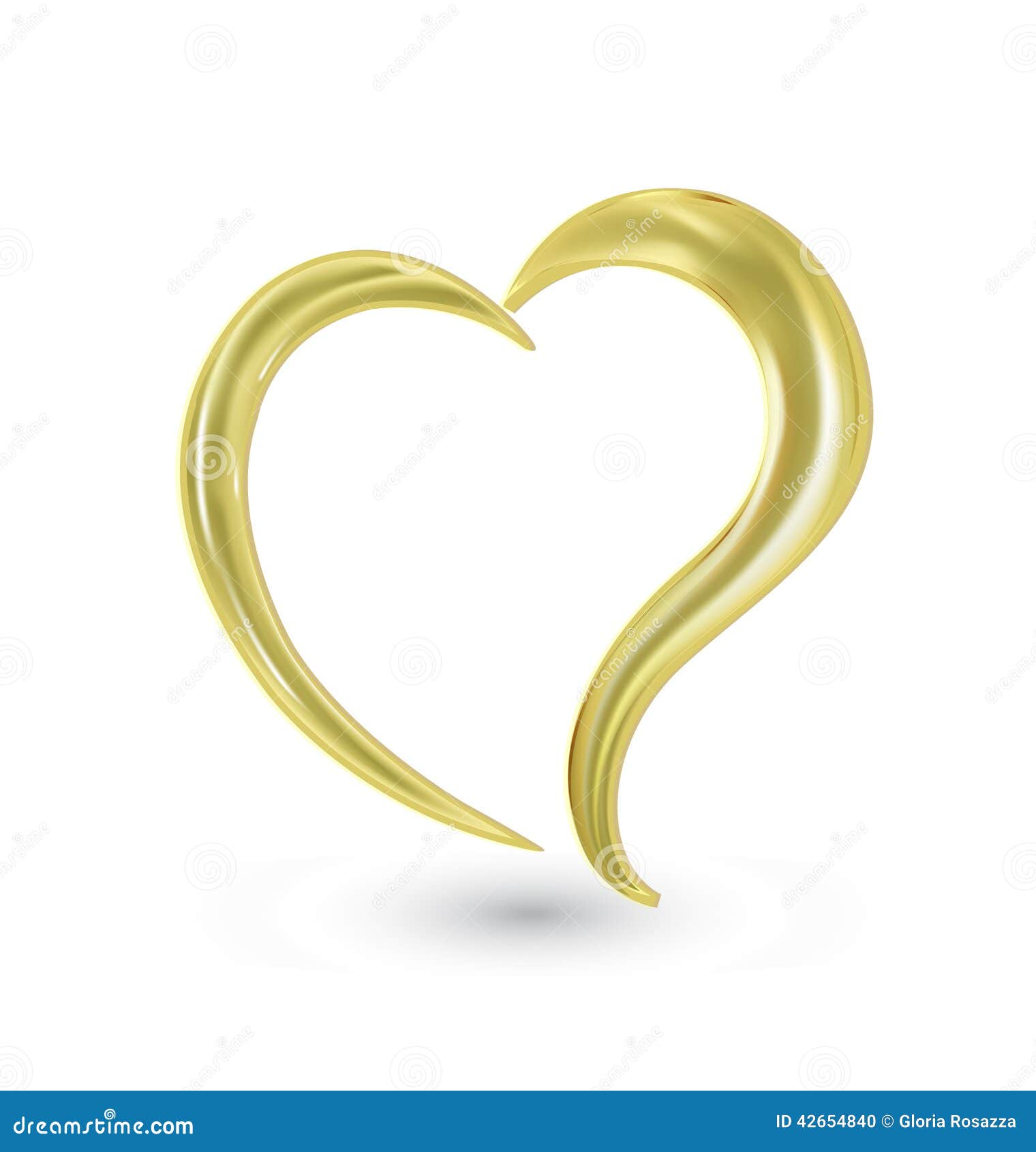 Download Gold heart logo stock illustration. Illustration of design ...