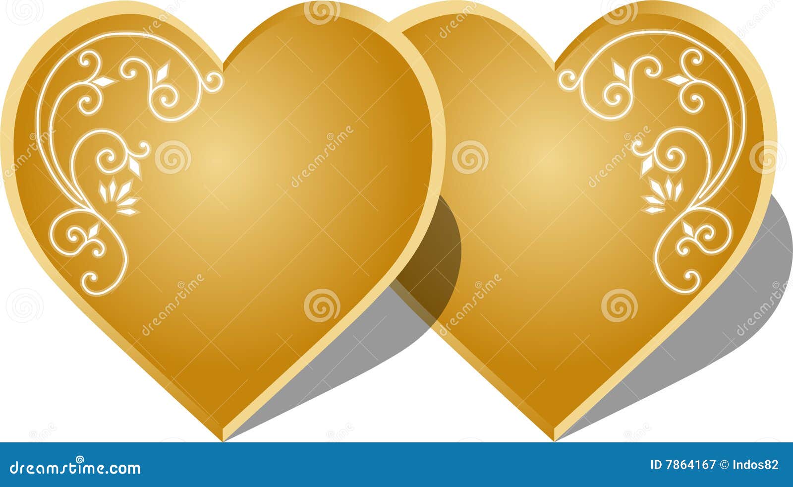 Gold Hearts Royalty Free Stock Photography - Image: 7864167