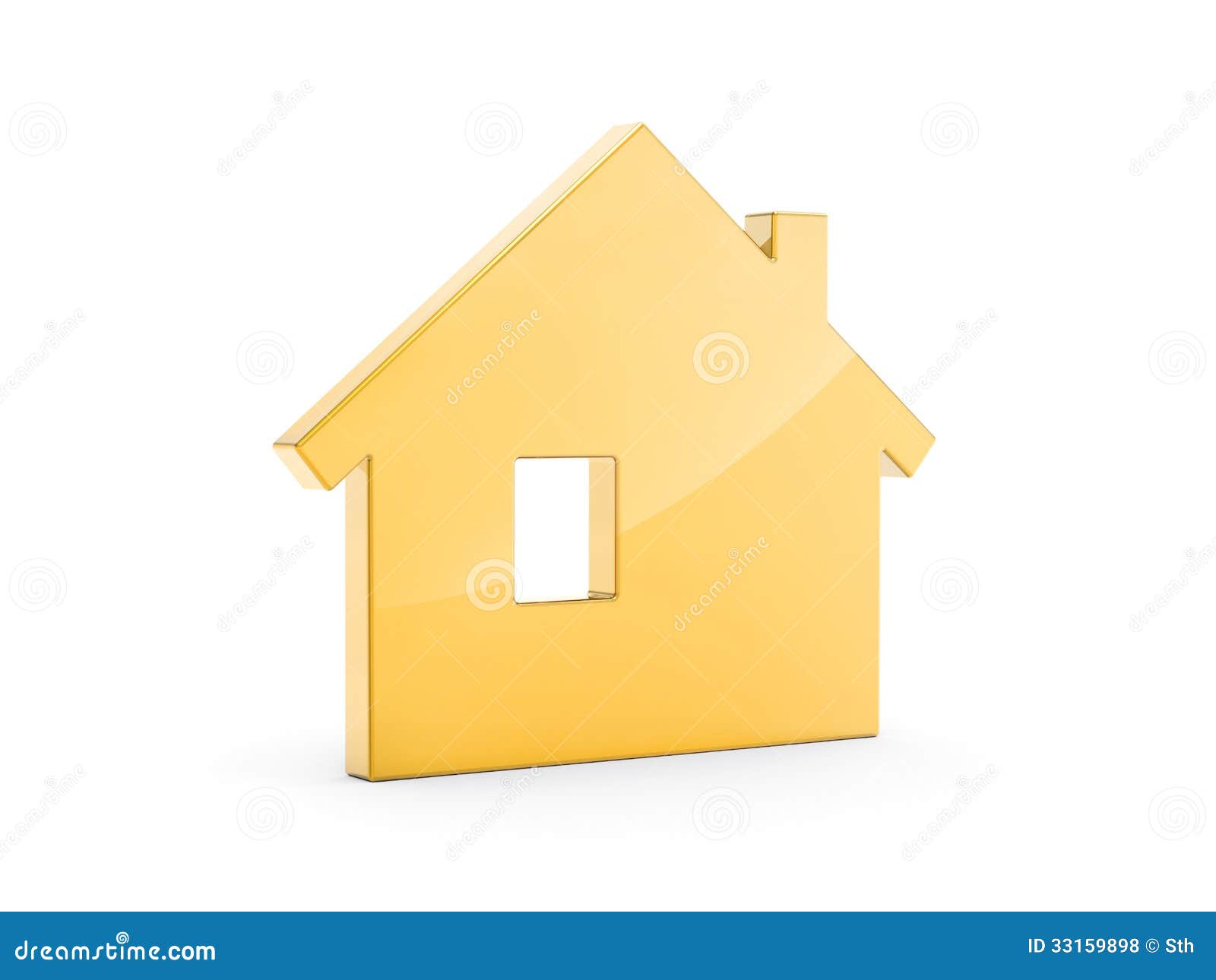Gold Home Symbol stock illustration. Illustration of apartment 33159898