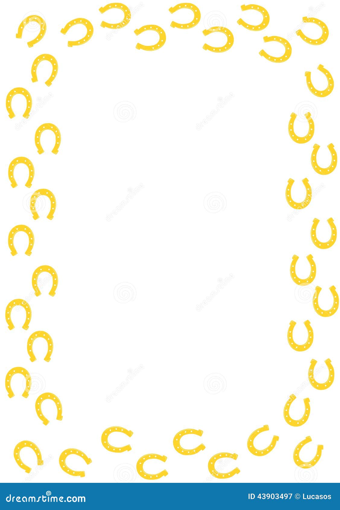 Gold horseshoe border stock vector. Illustration of golden 43903497