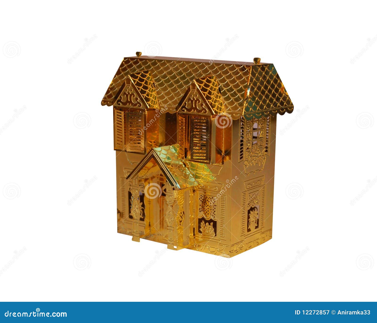 Gold House stock image. Image of season, yellow, metal 12272857