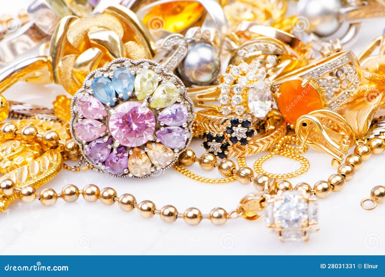 Gold jewellery stock image. Image of pendants, golden 28031331