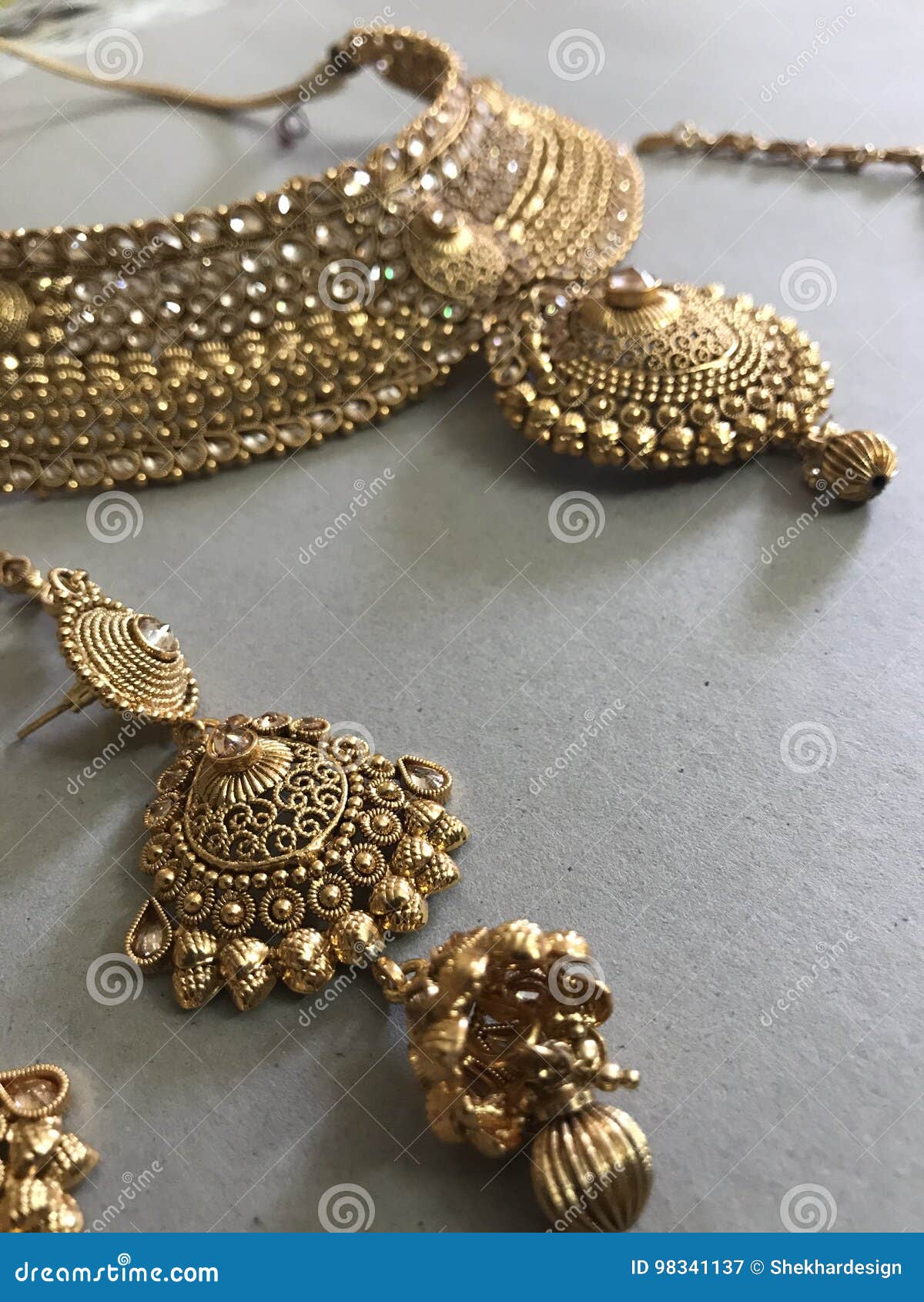 Gold jewellery stock image. Image of accessories, expensive 98341137