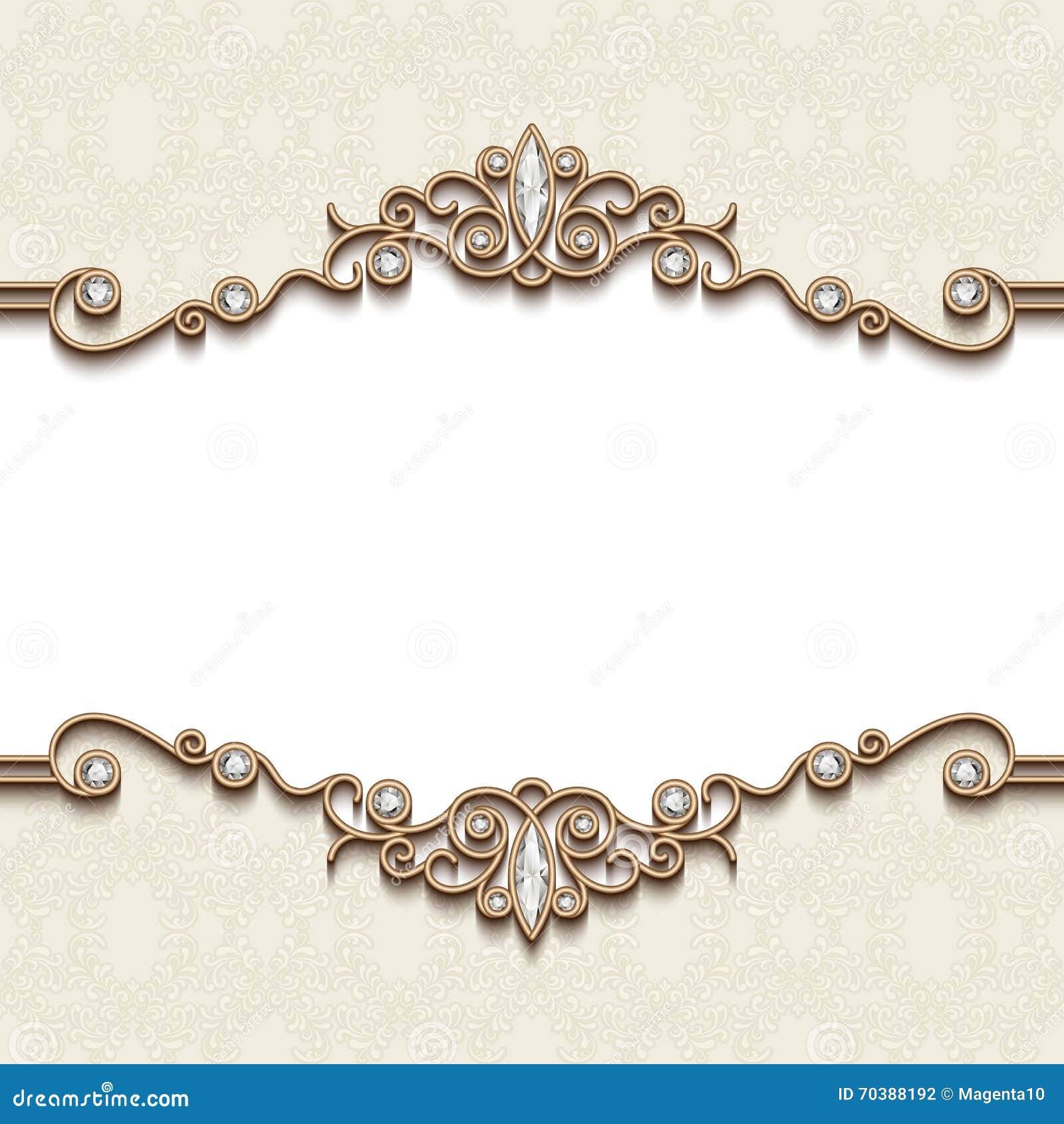 Gold jewelry frame stock vector. Illustration of card 70388192