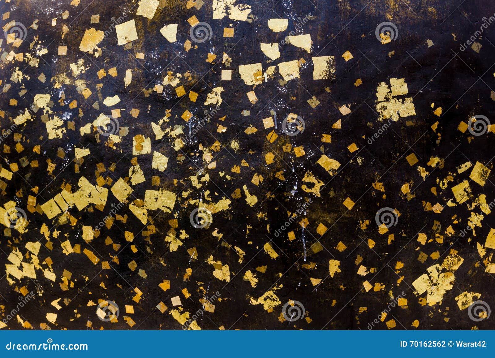 Gold Leaf on Black Stone Wall Stock Photo Image of indoor, reflection
