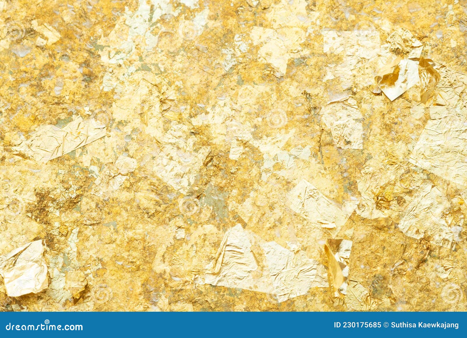 Gold Leaf on the Wall Background Stock Image Image of wall, light