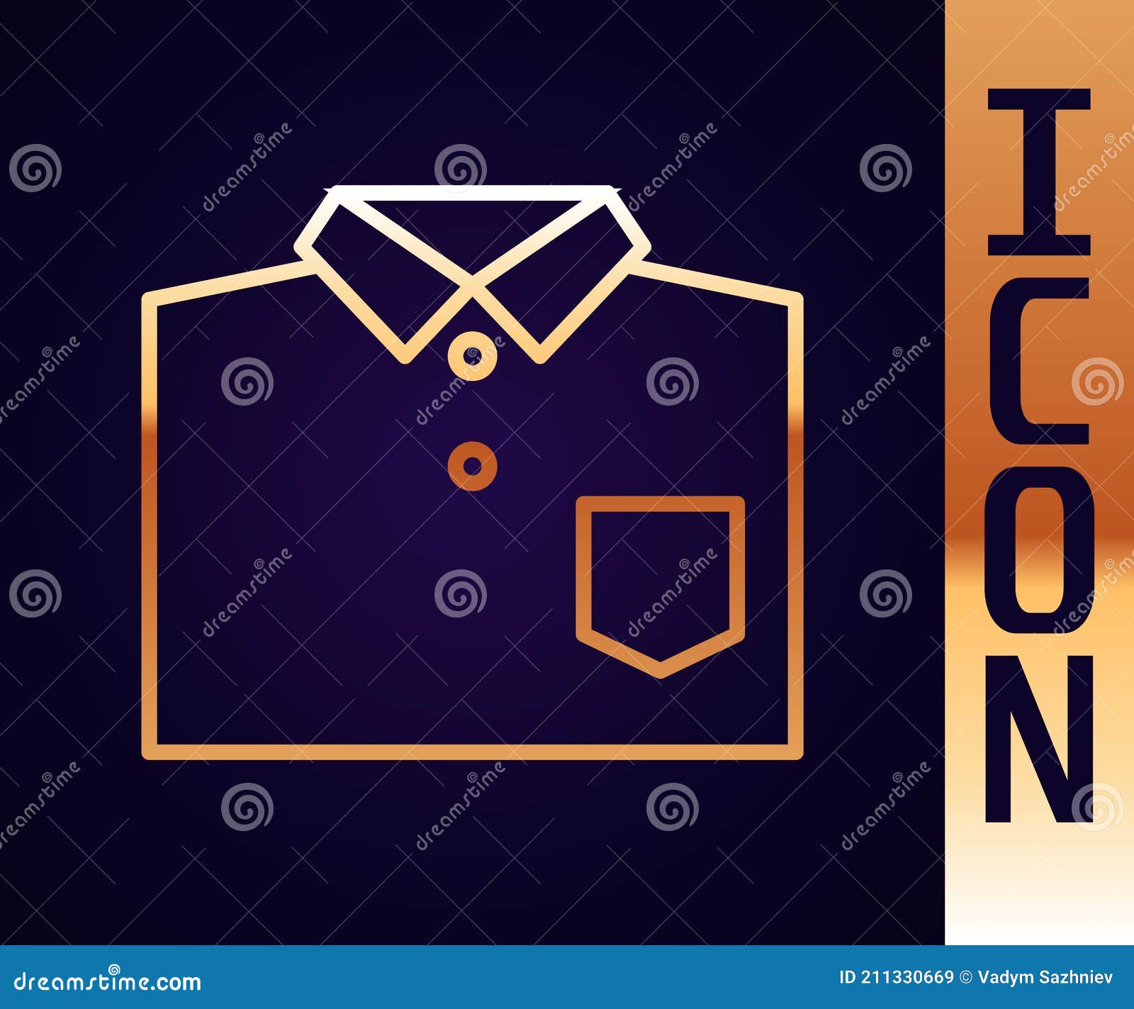 Bowling Shirt Vector Outline Template 187212888
