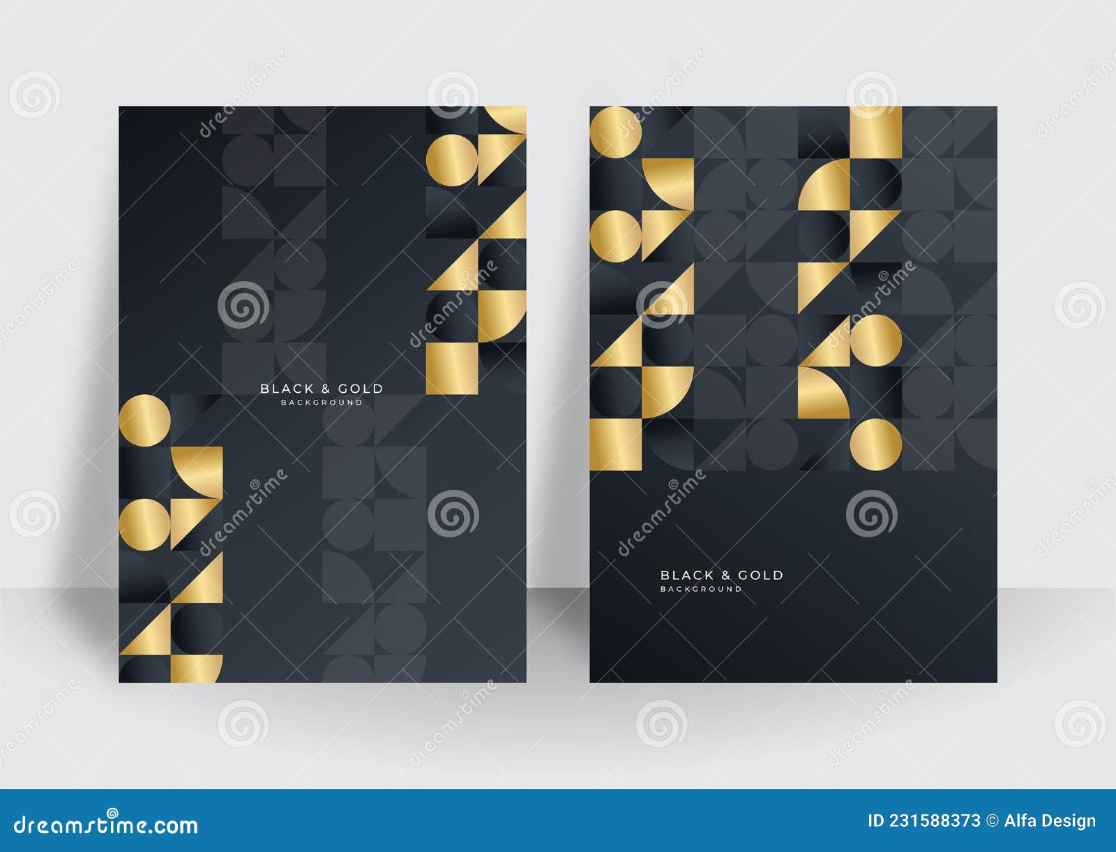 Gold Lines on Black Background for Cover Design Template Stock Illustration Illustration of