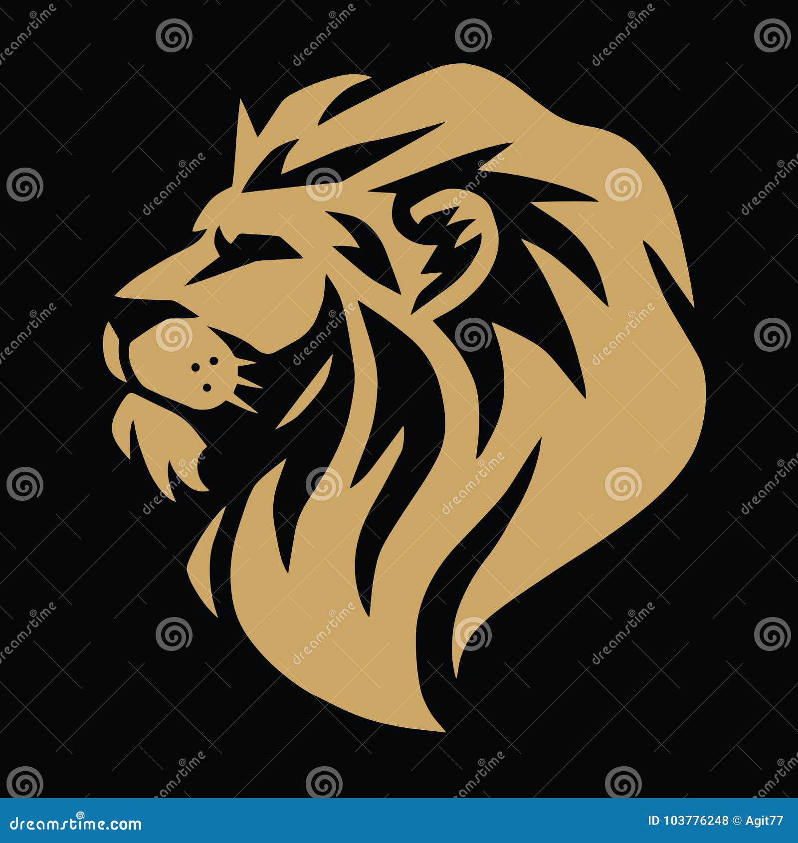 Gold Lion Logo Vector Template Design Illustration Stock Vector -  Illustration Of Creative, Beauty: 103776248