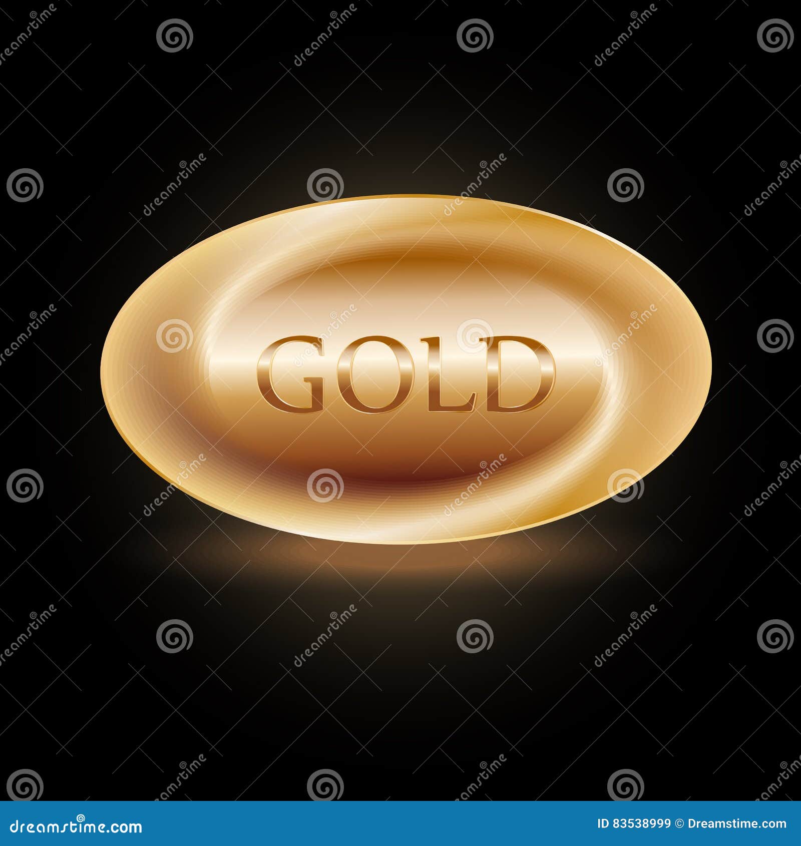 Gold Logo on a Black Background Stock Vector Illustration of logo