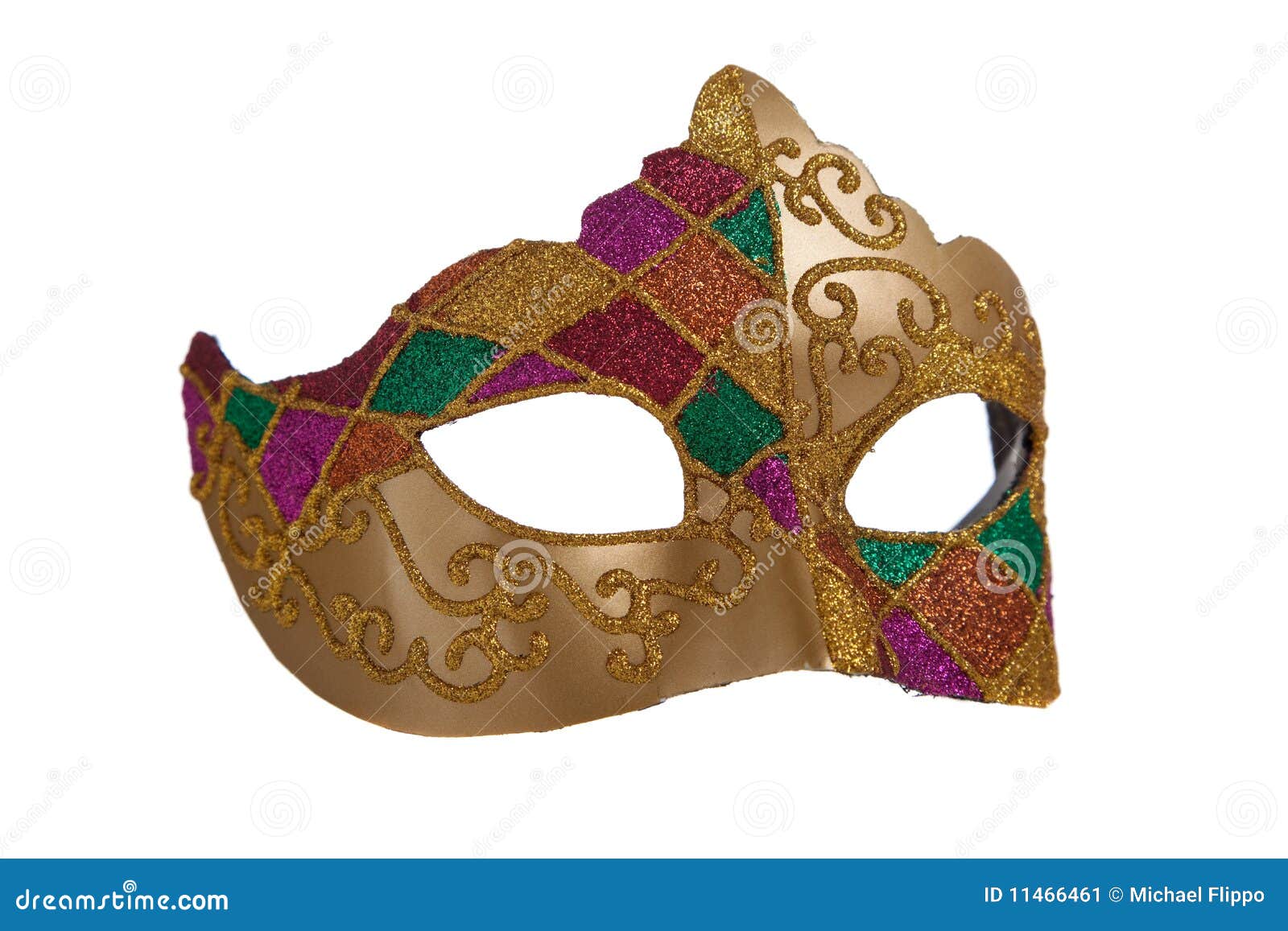 gold mardi gra mask