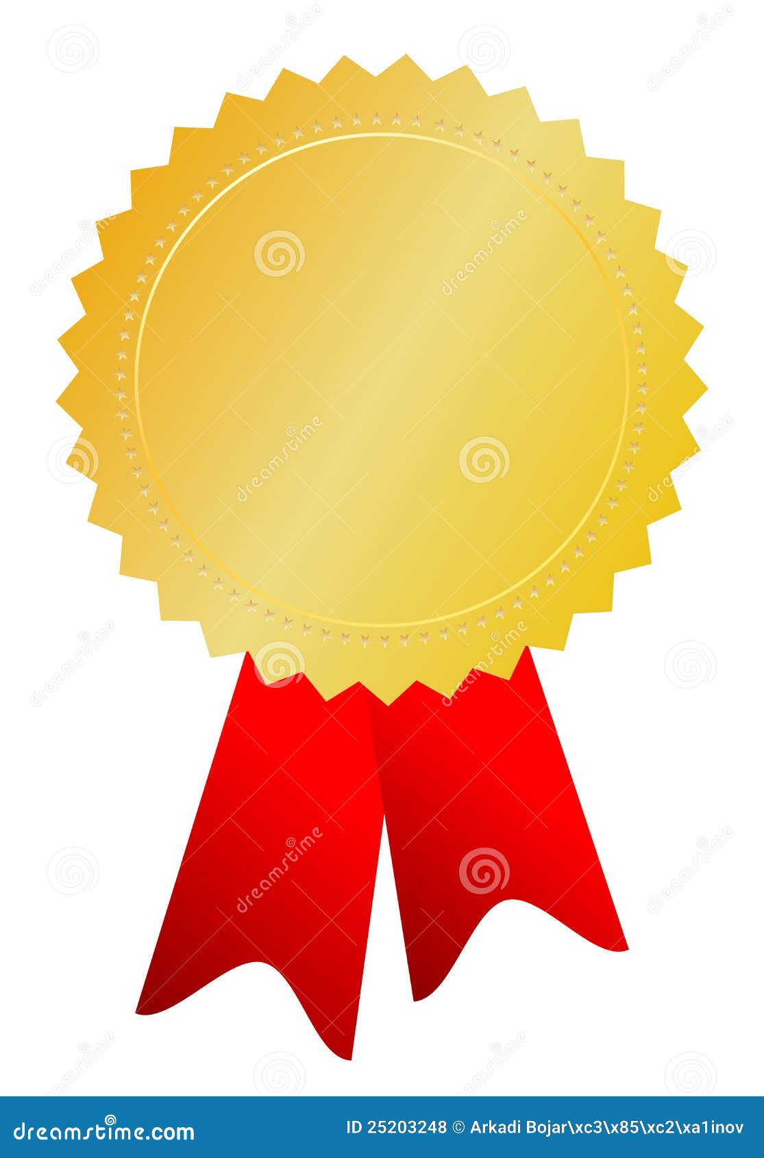 Gold medal stock vector. Illustration of heraldic, icon 25203248