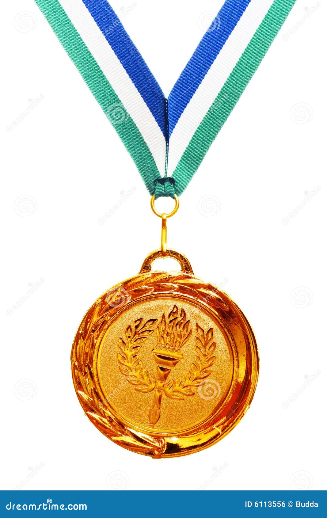 Gold medal with ribbon stock photo. Image of celebration 6113556