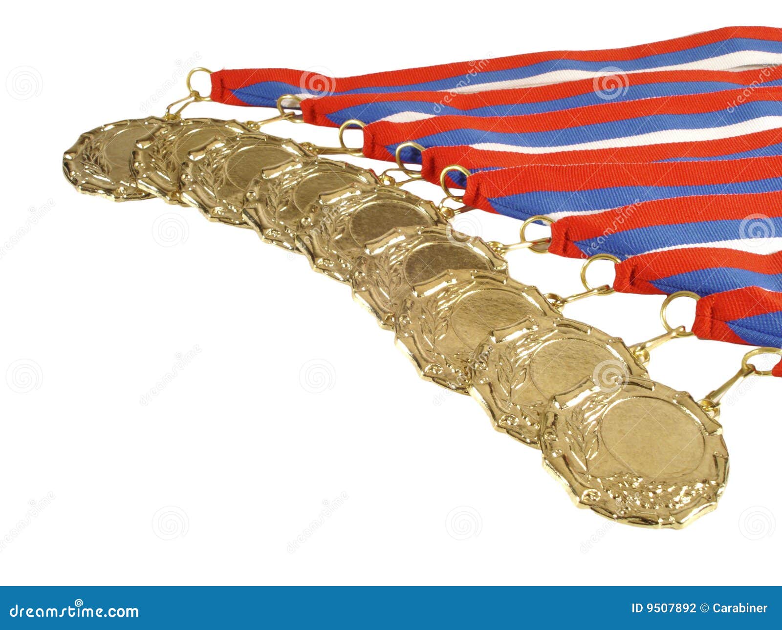 Gold medals with ribbons stock photo. Image of metal, objects 9507892