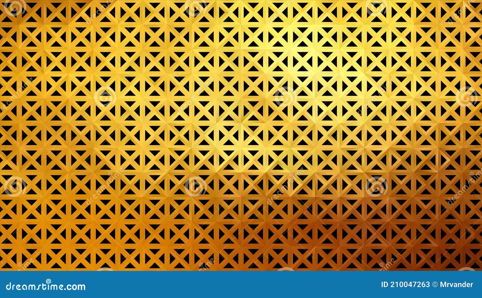 Gold Metal Wall. Abstract Geometric Pattern Stock Vector Illustration