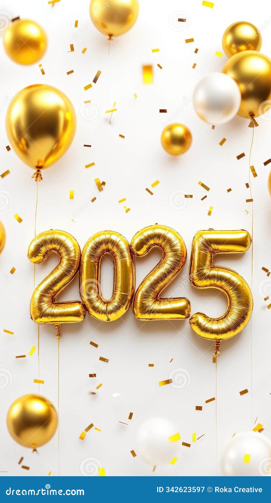 gold metallic 2025 balloons â festive new year celebration decor