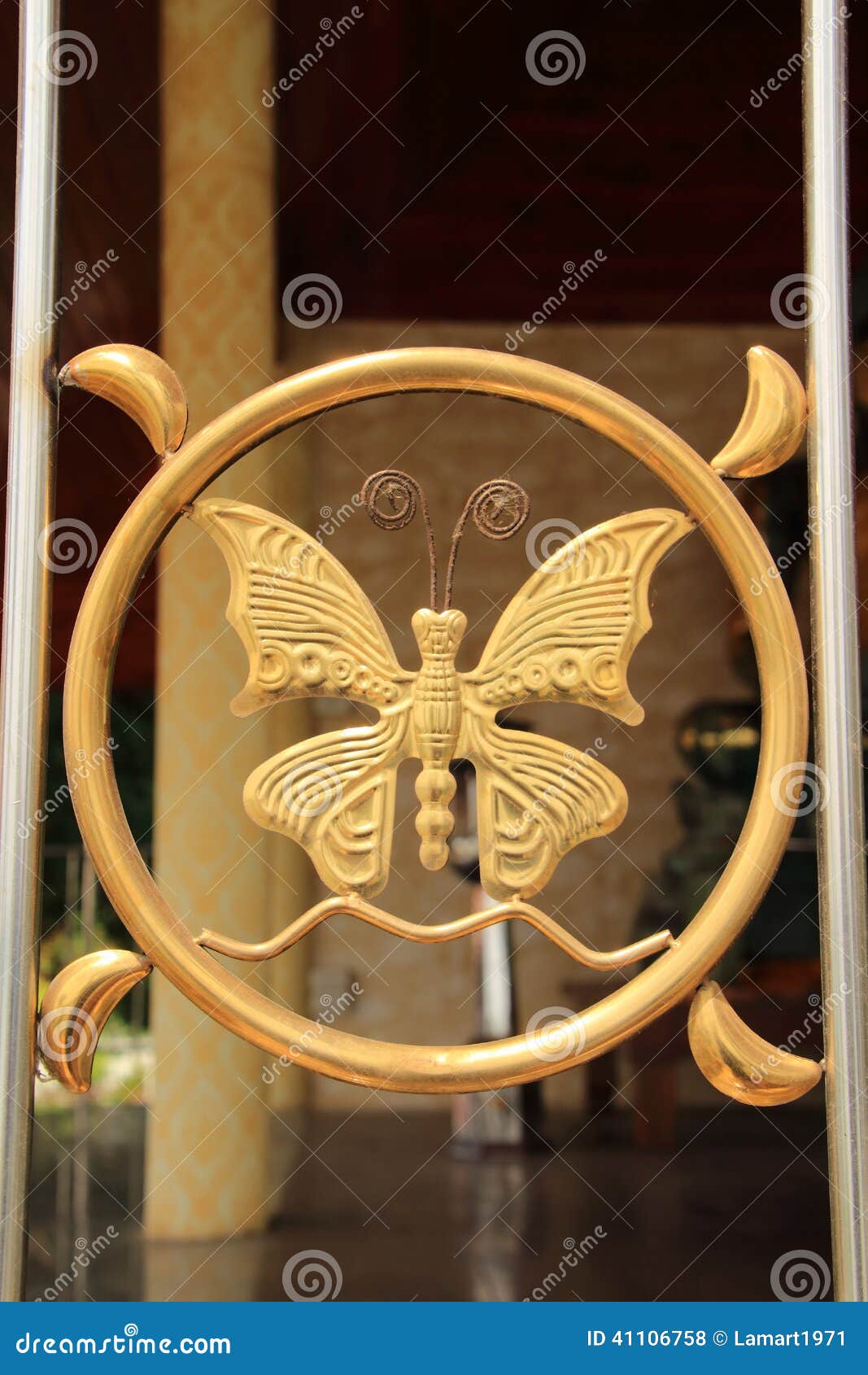 The Gold Metallic Butterfly Stock Photo Image of gold, wing 41106758